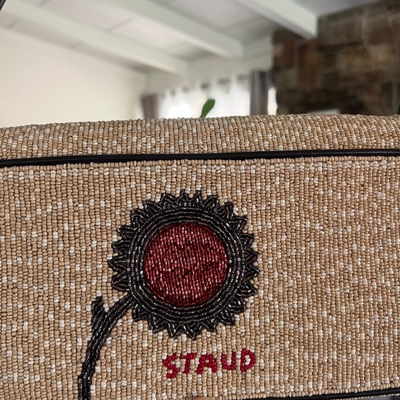 Staud Tommy Summer Sunflower Beige and Red Floral Women's Bag - Picture 3 of 6